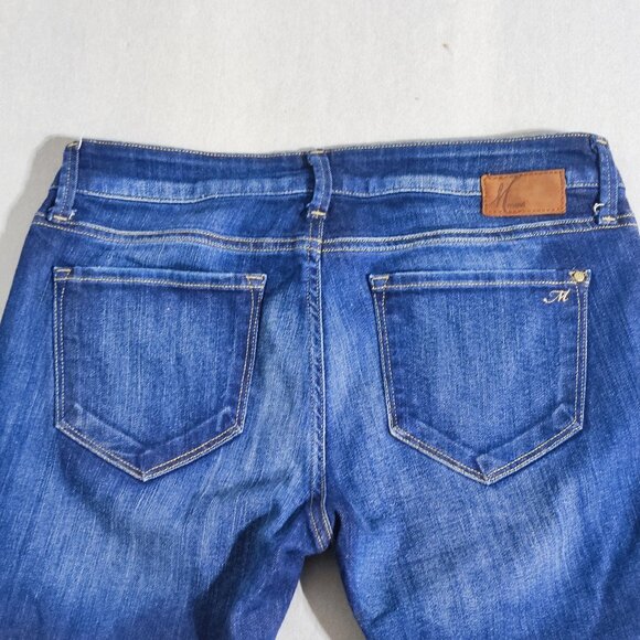 Mavy Jeans shorts women's size 31 ink blue colour Karly mid rise ripped denim - Picture 4 of 14